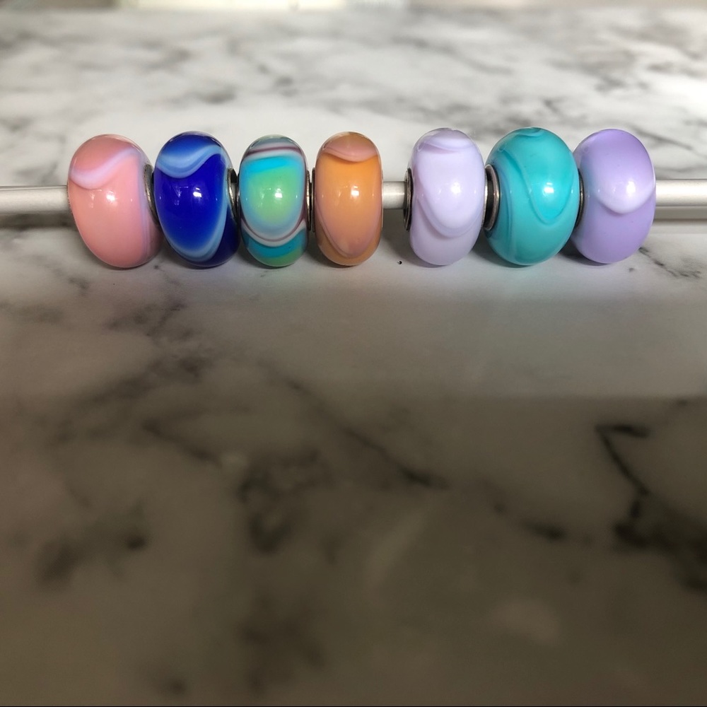 Artisan armadillo style glass beads